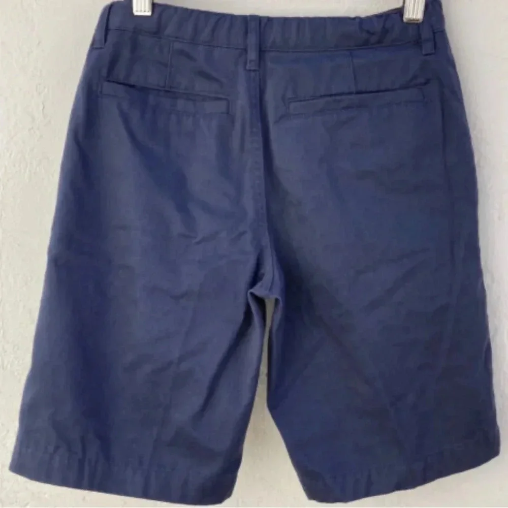 Old Navy Size 10 Twill Straight Shorts School Uniform Adjustable Waist Navy​​‎